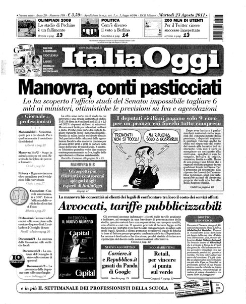 Italia oggi : quotidiano di economia finanza e politica